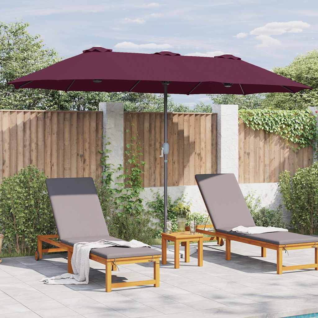vidaXL Garden Parasol 370 x 197 x 239 cm Polyester and Aluminium 4