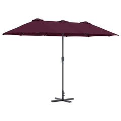 vidaXL Garden Parasol 370 x 197 x 239 cm Polyester and Aluminium 2