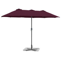 vidaXL Garden Parasol 370 x 197 x 239 cm Polyester and Aluminium 3