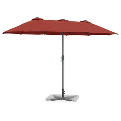 vidaXL Garden Parasol 370 x 197 x 239 cm Polyester and Aluminium 3