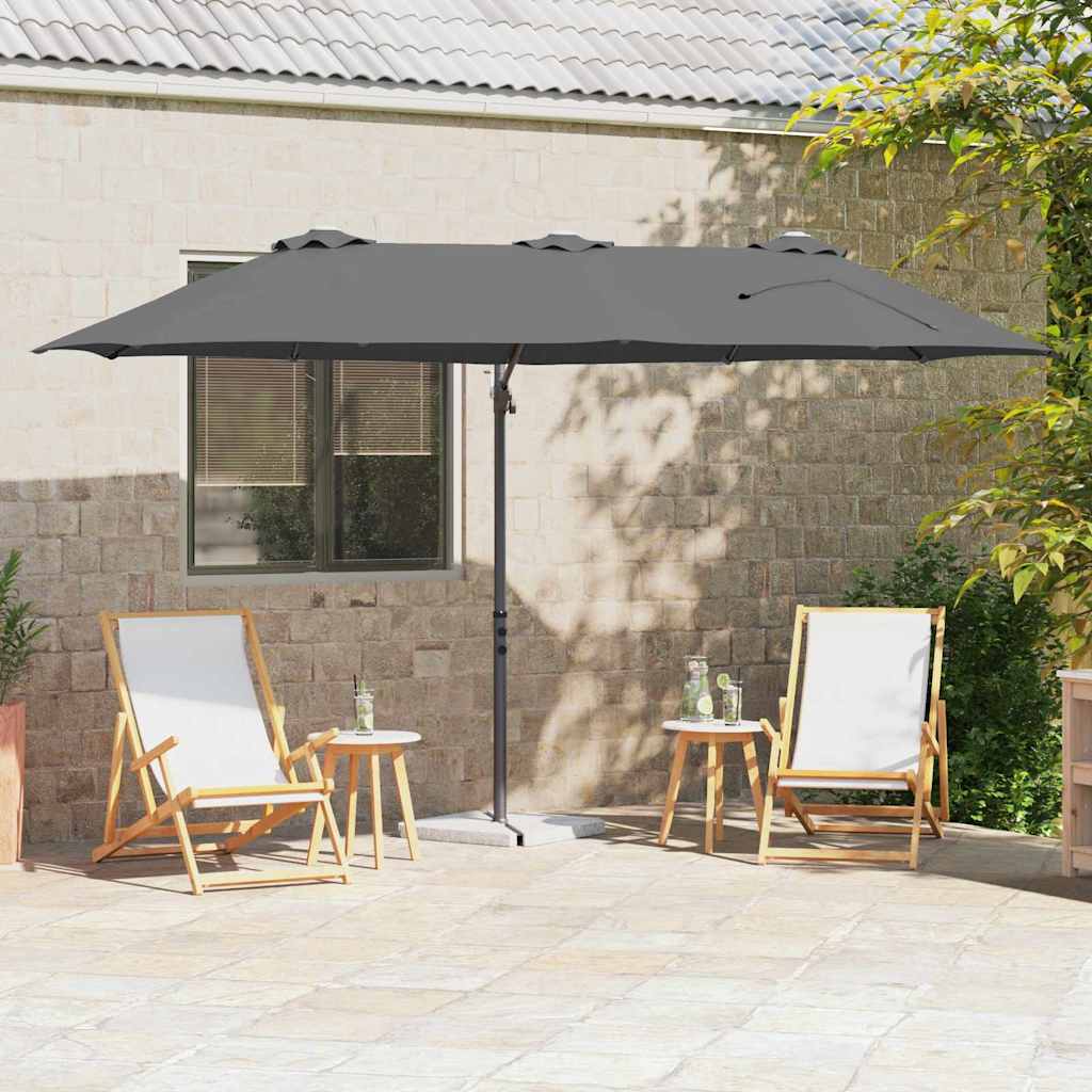 vidaXL Umbrella Anthracite 372 x 198 x 243 cm Polyester and Aluminium 1