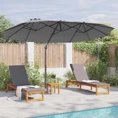 vidaXL Umbrella Anthracite 372 x 198 x 243 cm Polyester and Aluminium 4