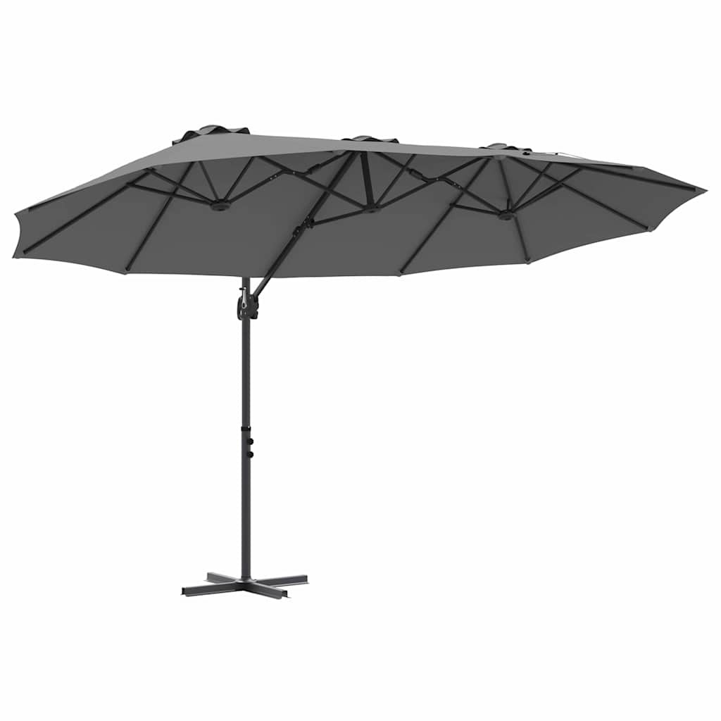 vidaXL Umbrella Anthracite 372 x 198 x 243 cm Polyester and Aluminium 2