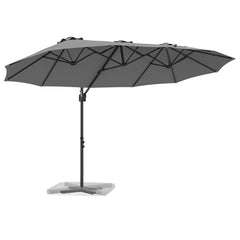 vidaXL Umbrella Anthracite 372 x 198 x 243 cm Polyester and Aluminium 3