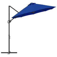 vidaXL Umbrella 372 x 198 x 243 cm Polyester and Aluminium Azurblau 6