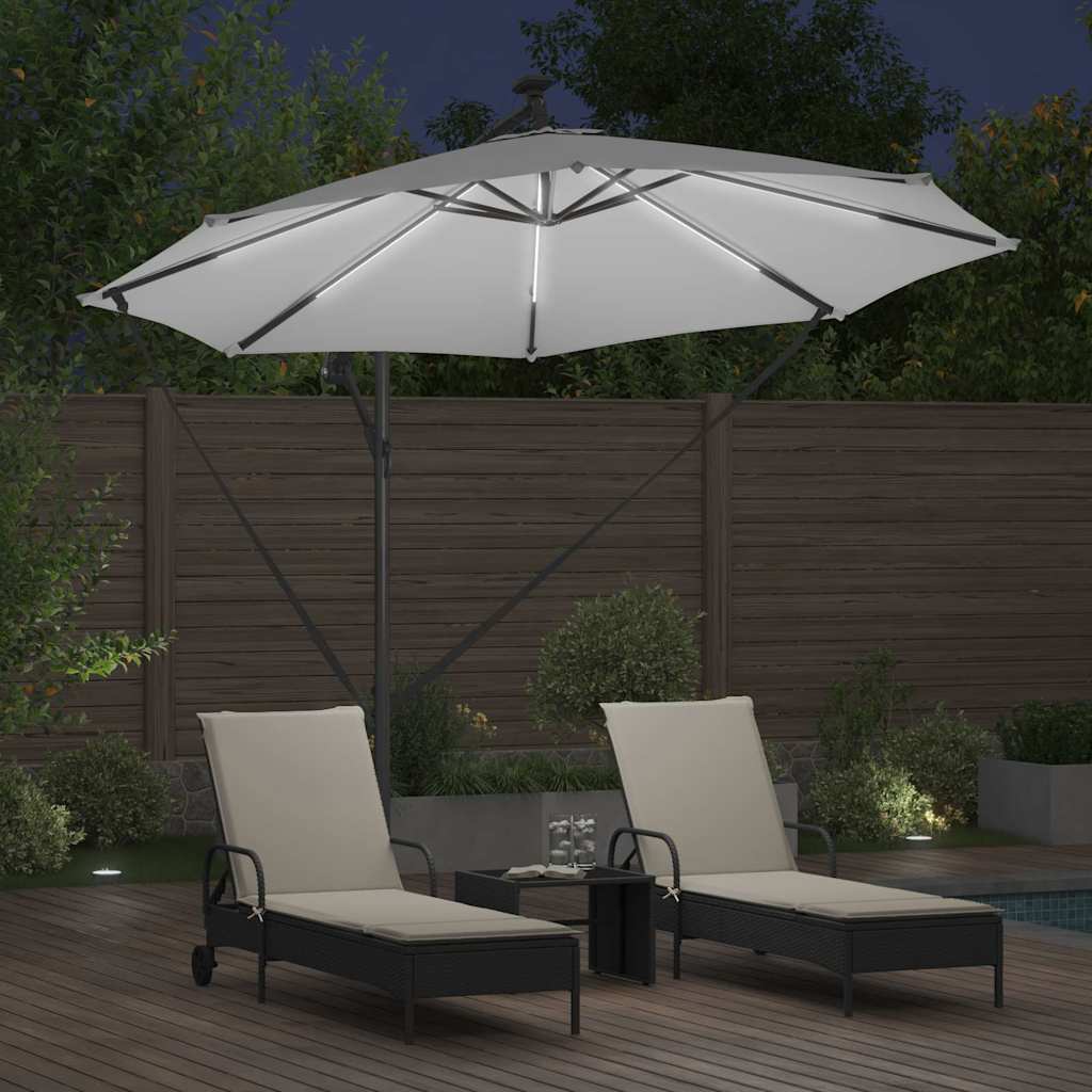 vidaXL Umbrella 294 x 294 x 248 cm Polyester and Aluminium Sand 4