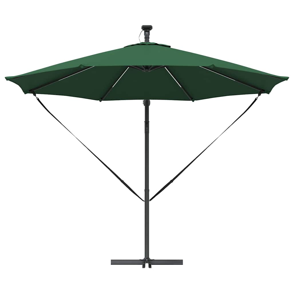 vidaXL Umbrella 294 x 294 x 248 cm Polyester and Aluminium Green 6