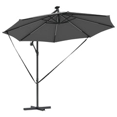 vidaXL Umbrella 294 x 294 x 248 cm Polyester and Aluminium Anthracite 5
