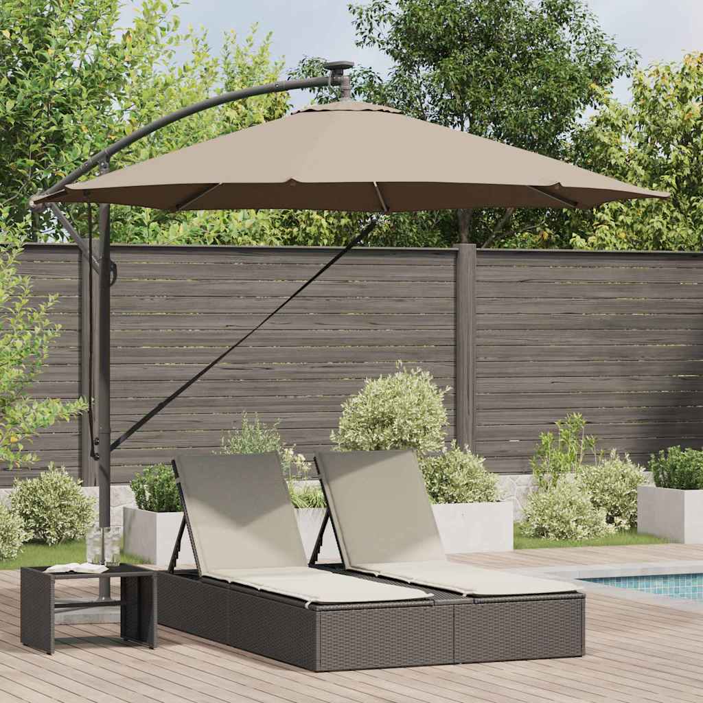 vidaXL Umbrella 294 x 294 x 248 cm Polyester and Aluminium Taupe 1