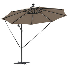 vidaXL Umbrella 294 x 294 x 248 cm Polyester and Aluminium Taupe 5