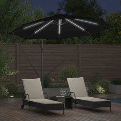 vidaXL Umbrella 294 x 294 x 248 cm Polyester and Aluminium Black 4
