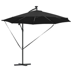 vidaXL Umbrella 294 x 294 x 248 cm Polyester and Aluminium Black 2