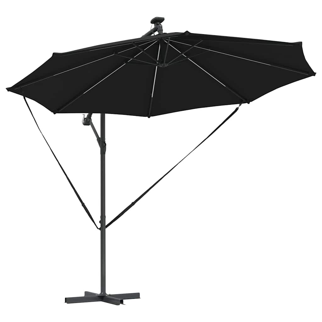 vidaXL Umbrella 294 x 294 x 248 cm Polyester and Aluminium Black 5