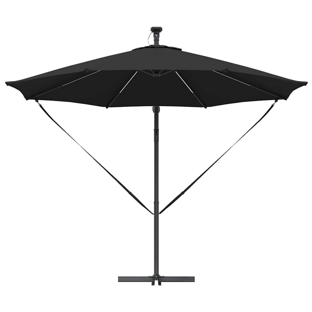 vidaXL Umbrella 294 x 294 x 248 cm Polyester and Aluminium Black 6