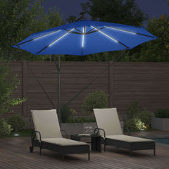 vidaXL Umbrella 294 x 294 x 248 cm Polyester and Aluminium Azurblau 4