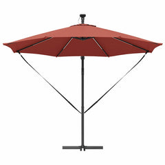 vidaXL Umbrella 294 x 294 x 248 cm Polyester and Aluminium Terracotta 6