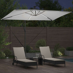 vidaXL Parasol 294 x 200 x 270 cm Polyester and Aluminium Sand 4