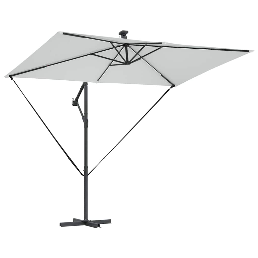 vidaXL Parasol 294 x 200 x 270 cm Polyester and Aluminium Sand 5