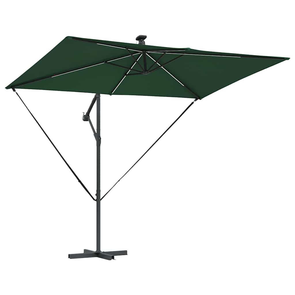 vidaXL Parasol 294 x 200 x 270 cm Polyester and Aluminium Green 5