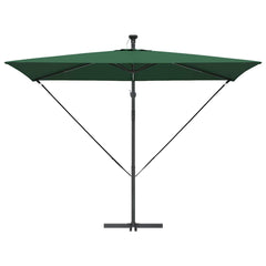 vidaXL Parasol 294 x 200 x 270 cm Polyester and Aluminium Green 6