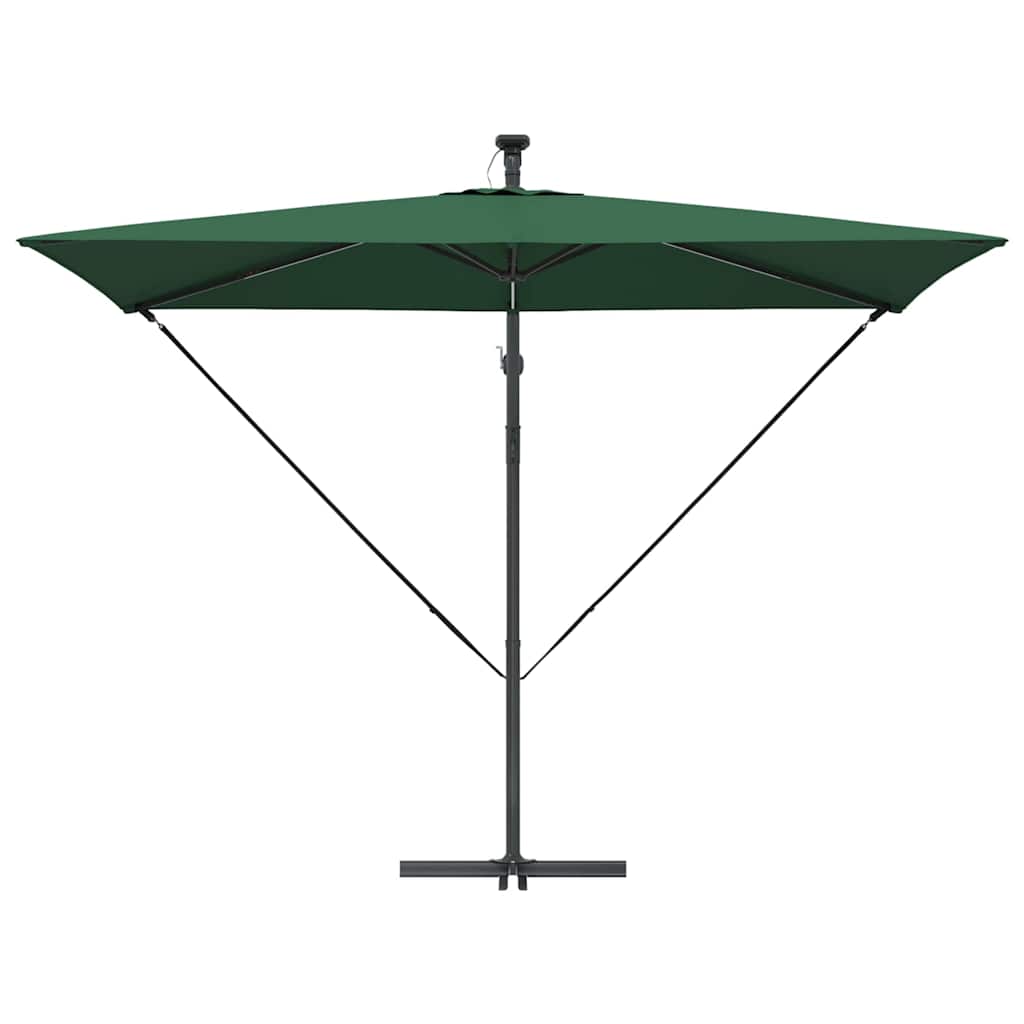 vidaXL Parasol 294 x 200 x 270 cm Polyester and Aluminium Green 6