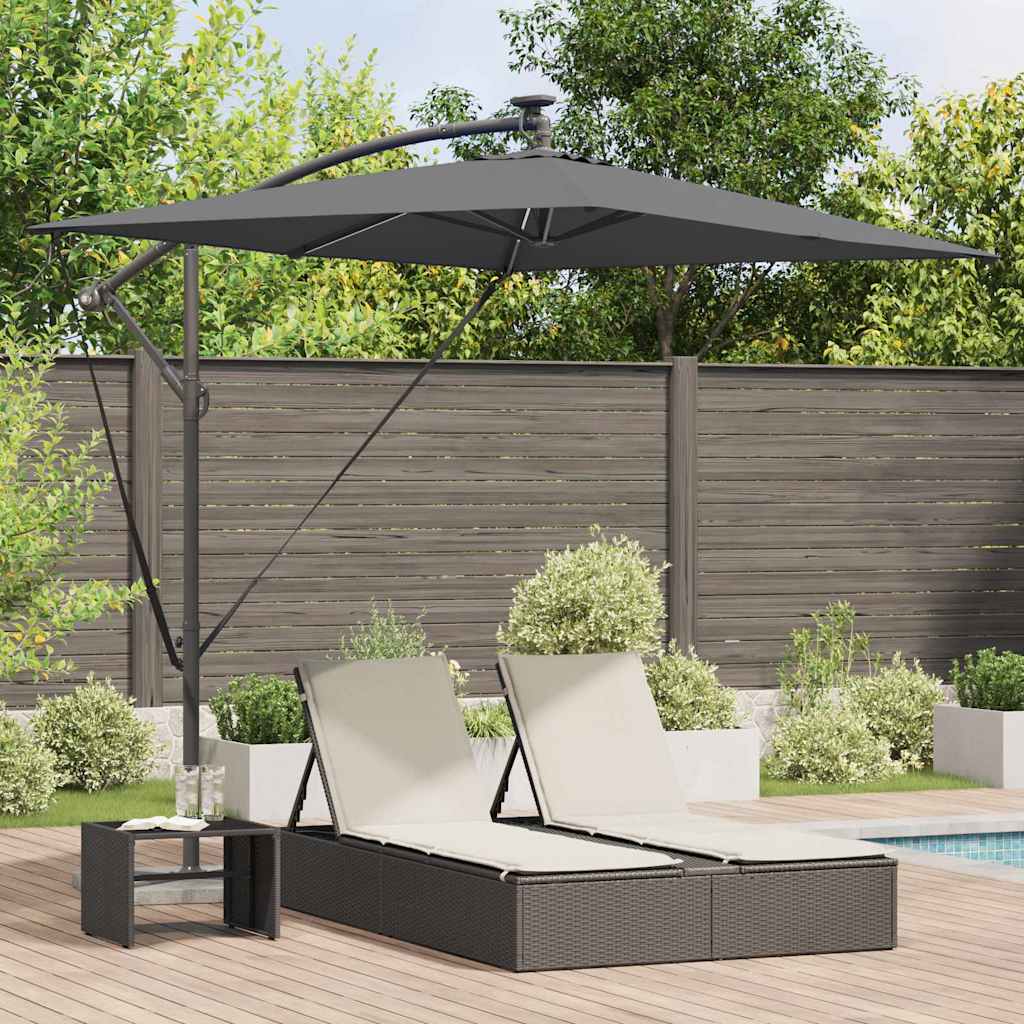 vidaXL Parasol 294 x 200 x 270 cm Polyester and Aluminium Anthracite 1