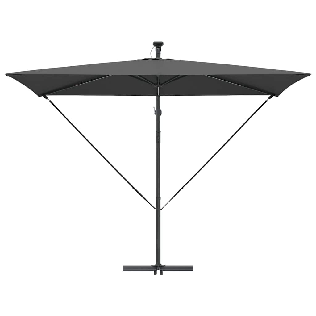 vidaXL Parasol 294 x 200 x 270 cm Polyester and Aluminium Anthracite 6