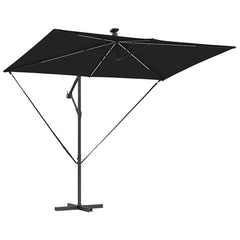 vidaXL Parasol 294 x 200 x 270 cm Polyester and Aluminium Black 5
