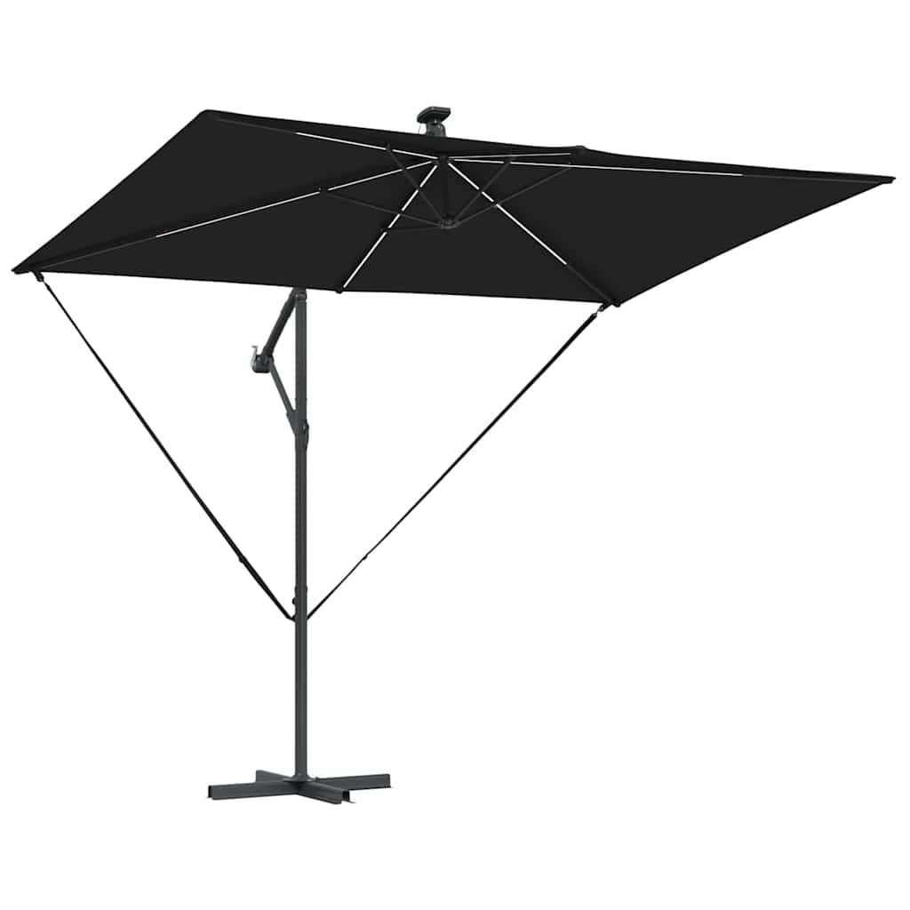 vidaXL Parasol 294 x 200 x 270 cm Polyester and Aluminium Black 5