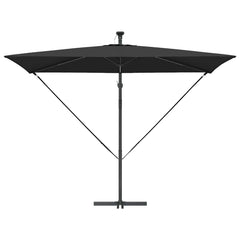 vidaXL Parasol 294 x 200 x 270 cm Polyester and Aluminium Black 6