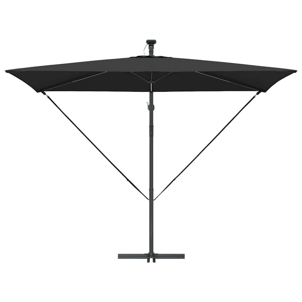 vidaXL Parasol 294 x 200 x 270 cm Polyester and Aluminium Black 6