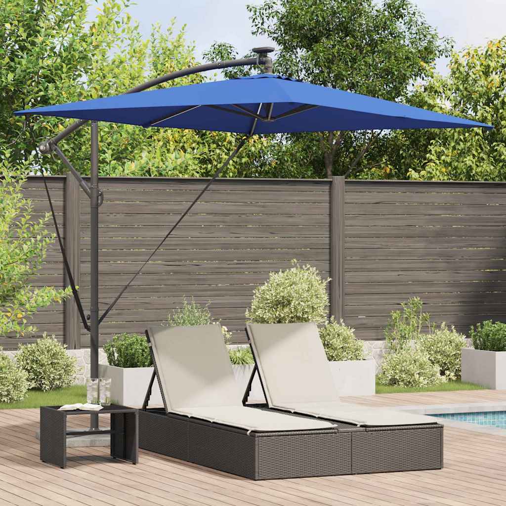 vidaXL Parasol 294 x 200 x 270 cm Polyester and Aluminium Azurblau 1
