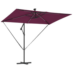 vidaXL Parasol 294 x 200 x 270 cm Polyester and Aluminium Bordeaux Red 5