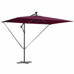 vidaXL Parasol 294 x 200 x 270 cm Polyester and Aluminium Bordeaux Red 3