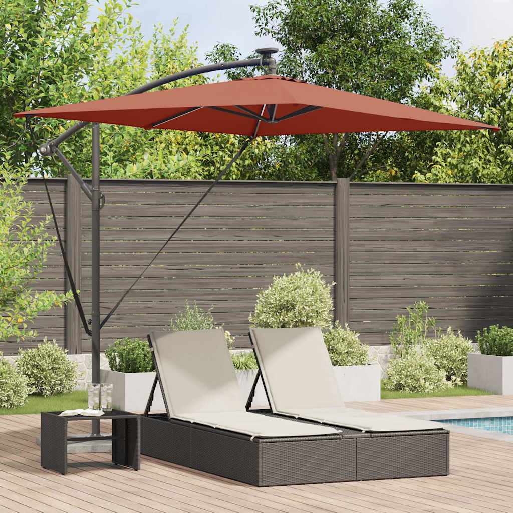 vidaXL Parasol 294 x 200 x 270 cm Polyester and Aluminium Terracotta 1