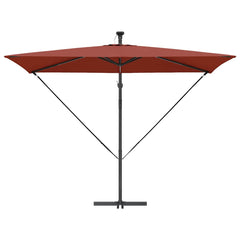 vidaXL Parasol 294 x 200 x 270 cm Polyester and Aluminium Terracotta 6