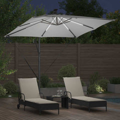 vidaXL Umbrella Sand 249 x 249 x 250 cm Polyester and Aluminium 4