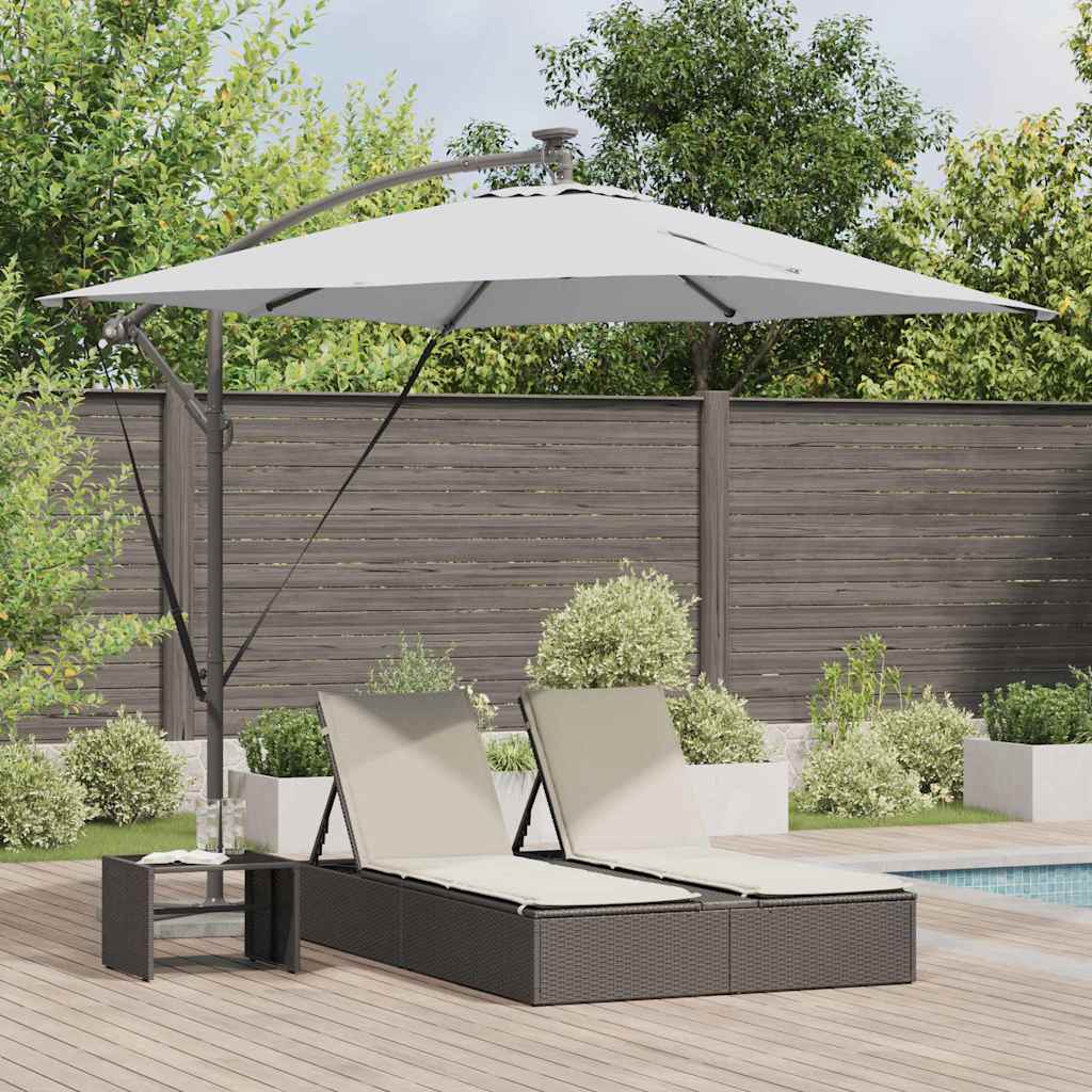 vidaXL Umbrella Sand 249 x 249 x 250 cm Polyester and Aluminium 1