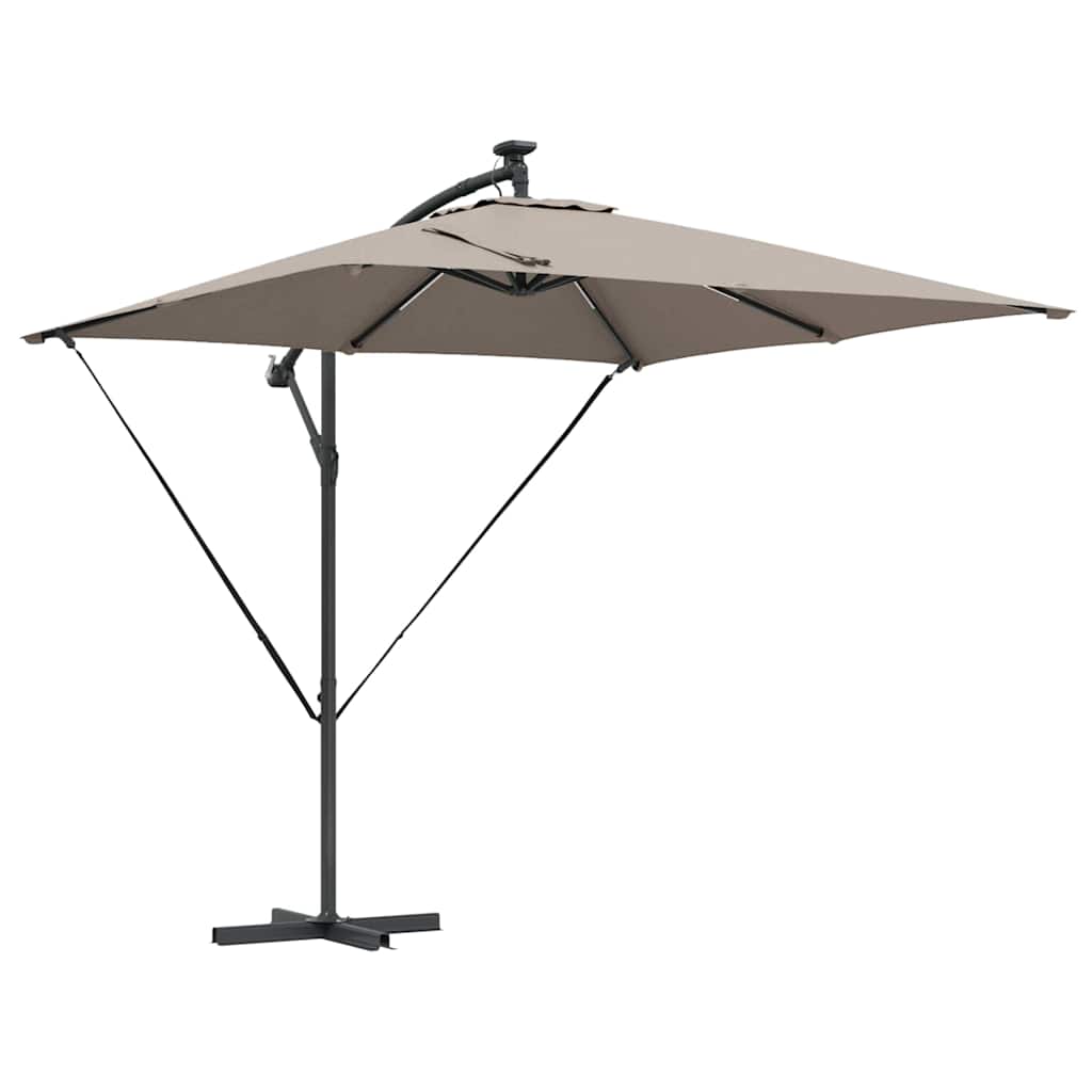 vidaXL Umbrella 249 x 249 x 250 cm Polyester and Aluminium Taupe 2