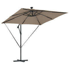 vidaXL Umbrella 249 x 249 x 250 cm Polyester and Aluminium Taupe 5