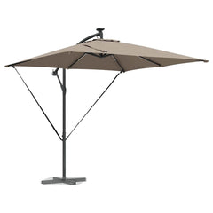 vidaXL Umbrella 249 x 249 x 250 cm Polyester and Aluminium Taupe 3