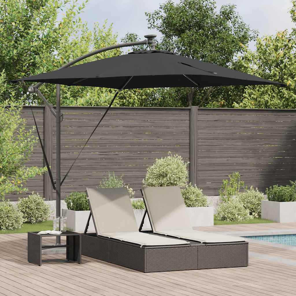 vidaXL Umbrella Black 249 x 249 x 250 cm Polyester and Aluminium 1