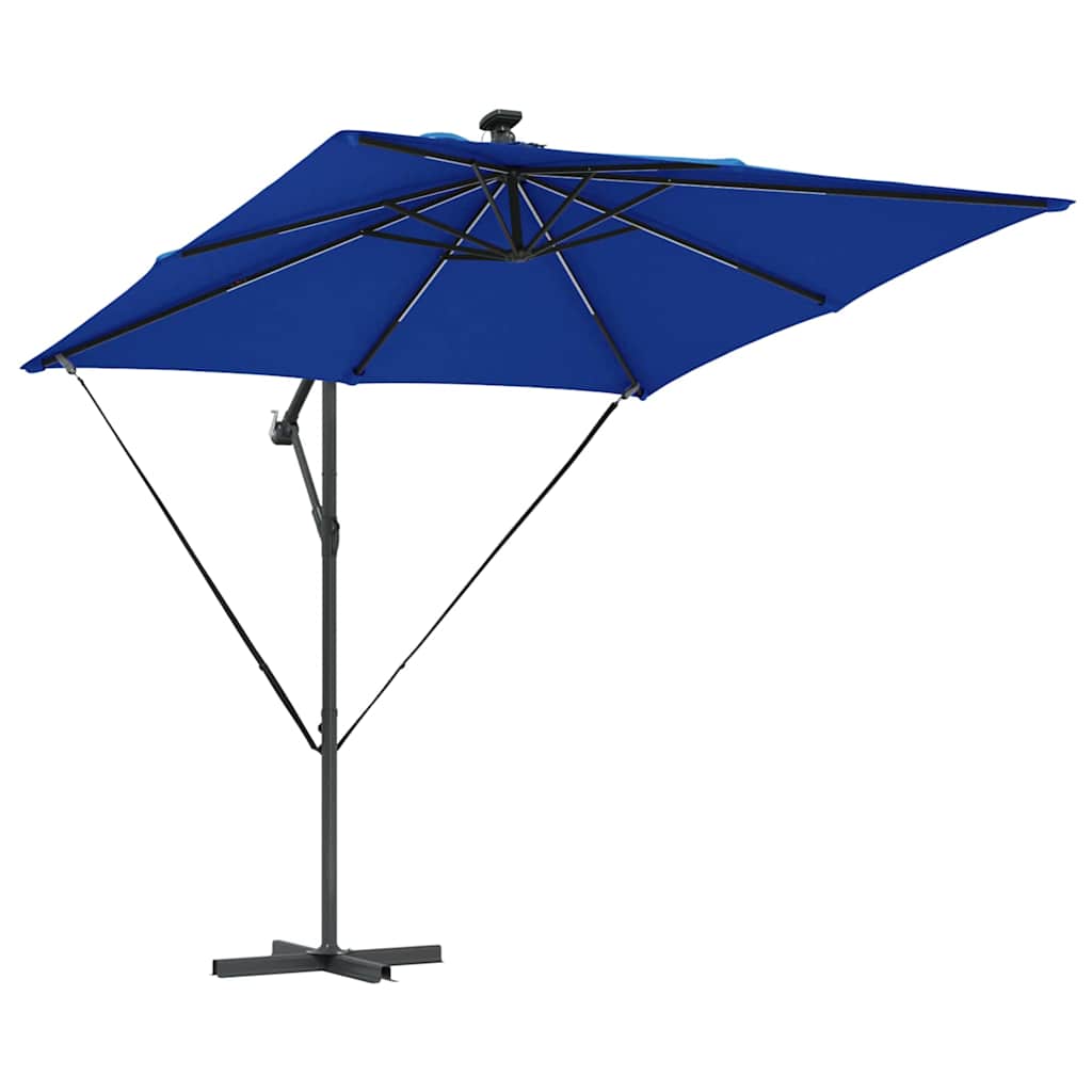 vidaXL Umbrella 249 x 249 x 250 cm Polyester and Aluminium Azurblau 5