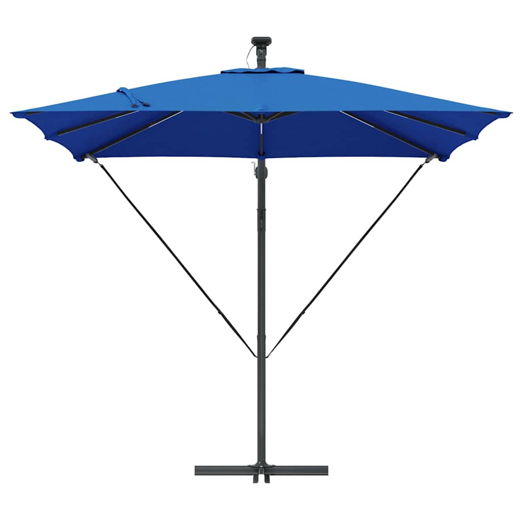 vidaXL Umbrella 249 x 249 x 250 cm Polyester and Aluminium Azurblau 6