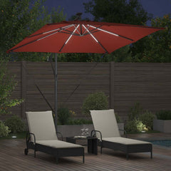 vidaXL Umbrella Terracotta 249 x 249 x 250 cm Polyester and Aluminium 4