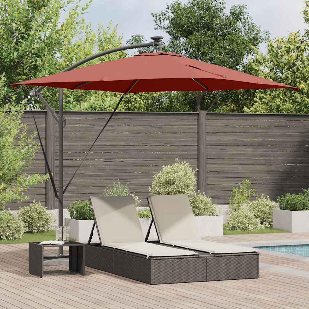 vidaXL Umbrella Terracotta 249 x 249 x 250 cm Polyester and Aluminium 1
