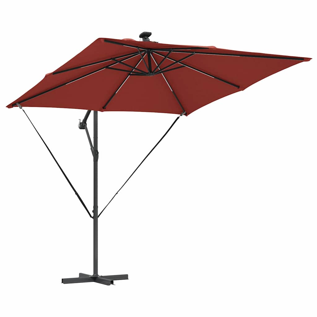 vidaXL Umbrella Terracotta 249 x 249 x 250 cm Polyester and Aluminium 5