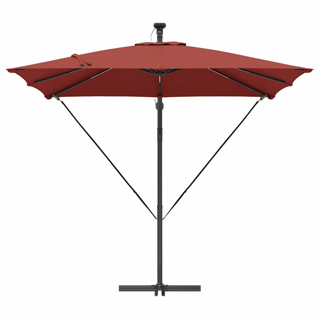 vidaXL Umbrella Terracotta 249 x 249 x 250 cm Polyester and Aluminium 6