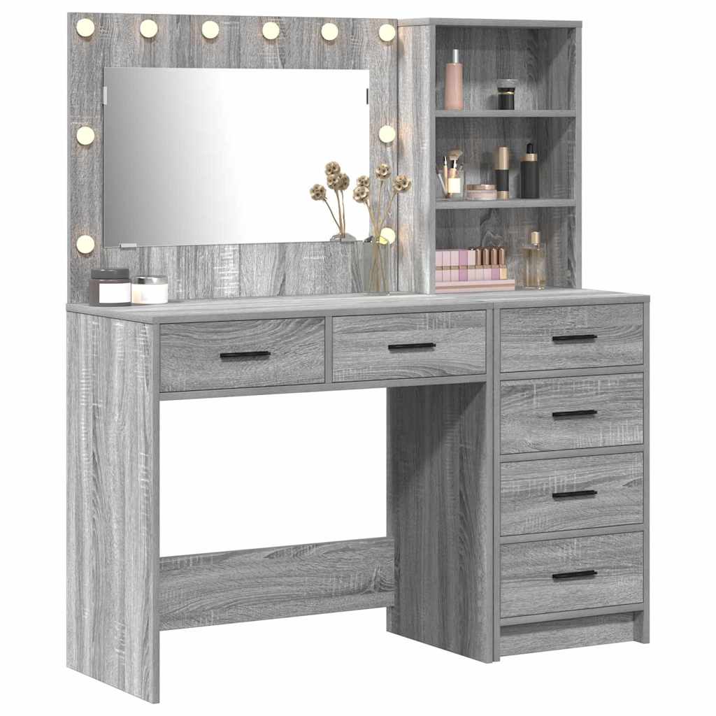 Dressing Table 2 pcs Brown Engineered Wood