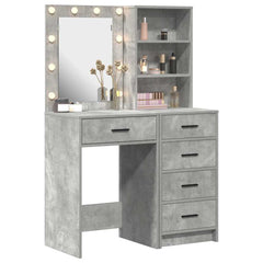 vidaXL Dressing Table 2 pcs Grey 50 x 41 x 135 cm Engineered Wood 3
